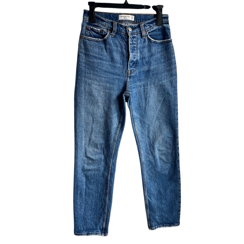 Abercrombie Fitch The Dad High Rise Jeans Size 0 Short Distressed